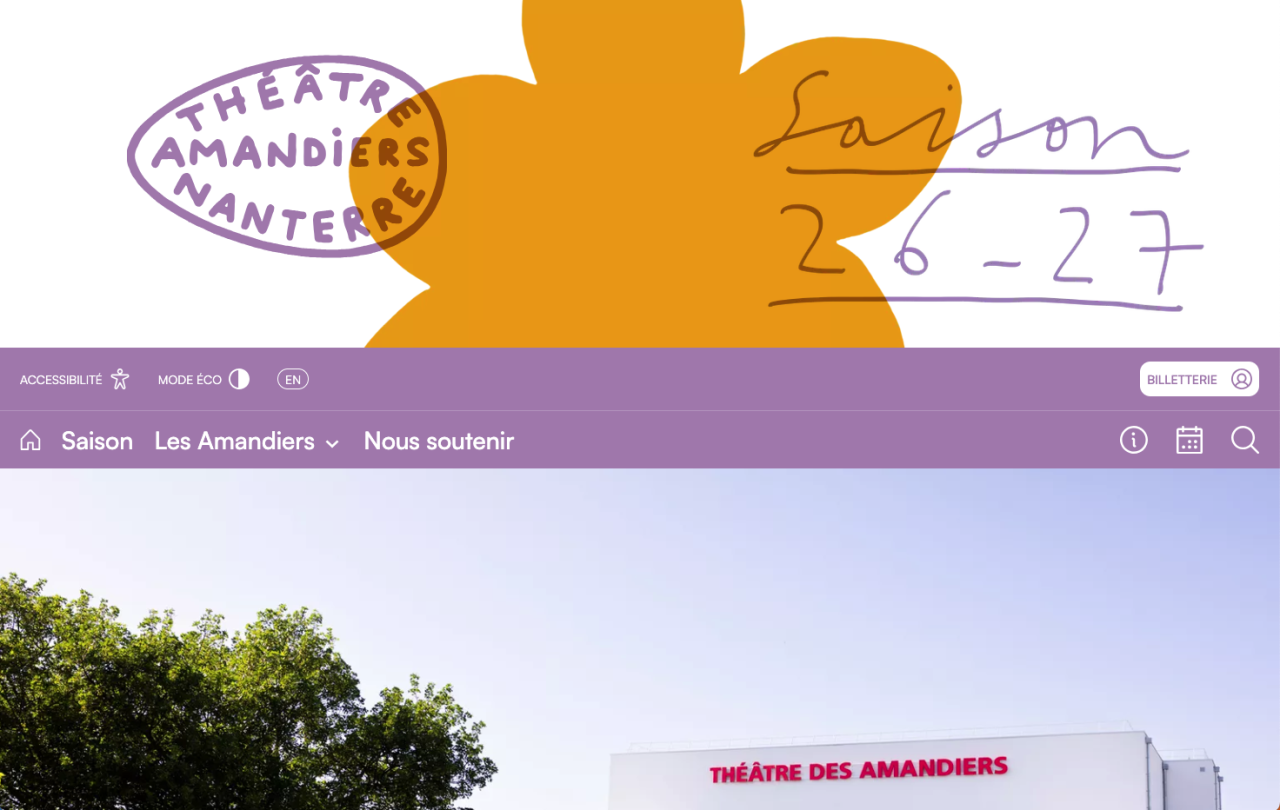 Théâtre des Amandiers site web